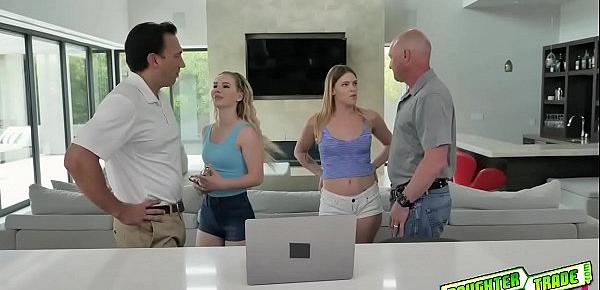  Bella Rose and Leah Lee gets caught by their dads stealing